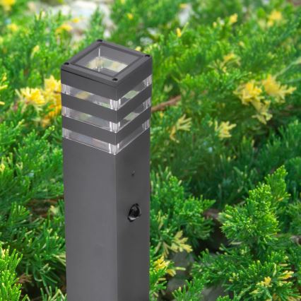 Ulkoseinävalaisin anturilla TEKSAS 1xE27/12W/230V IP44 74 cm antrasiitti