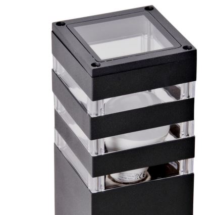 Ulkoseinävalaisin anturilla TEKSAS 1xE27/12W/230V IP44 74 cm antrasiitti