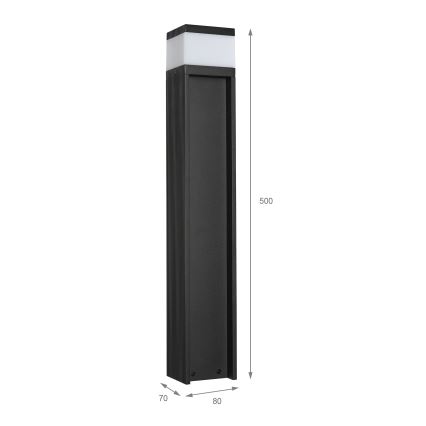 Ulkovalaisin VESPER 1xG9/5W/230V IP44 50 cm musta