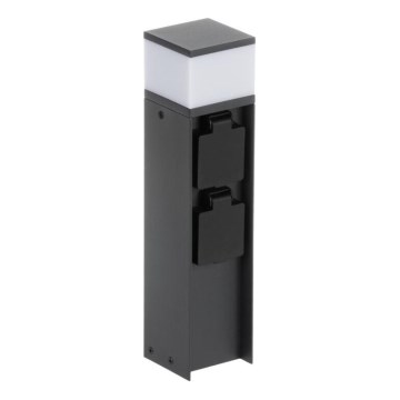Ulkovalo 2 pistoketta DASTEN 1xG9/11W/230V 30 cm IP44 musta