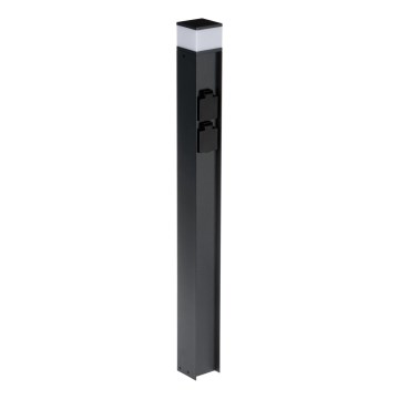 Ulkovalo 2 pistoketta DASTEN 1xG9/11W/230V 80 cm IP44 musta