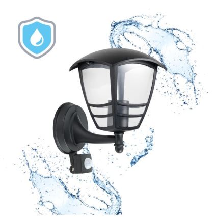 Ulkovalo anturilla TEVIO 1xE27/60W/230V IP54 musta