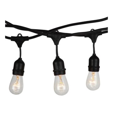 Ulkovaloketju STRING 15m 15xE27/25W/230V IP54