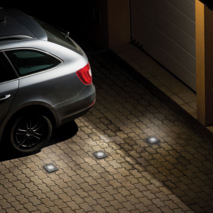 Ulkoväylän valo LUKKA CONNECT 1xGU10/4W/230V IP67 mattakromi kulmikas