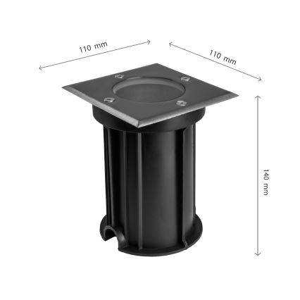 Ulkoväylän valo LUKKA CONNECT 1xGU10/4W/230V IP67 mattakromi kulmikas
