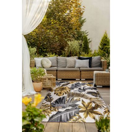 Ulkumatto CAPPUCCINO 120x180 cm kulta/harmaa/valkoinen