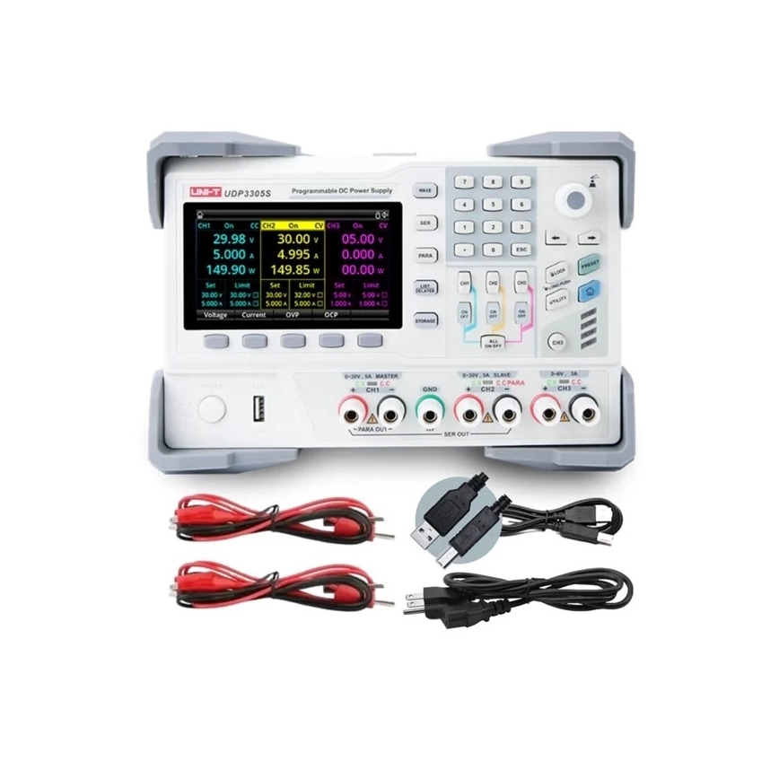 Uni-T UDP3305S - Laboratoriovirtalähde UDP3305S 0-30V/0-6A