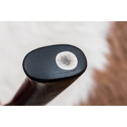 Uniikki Damascus-veitsi 8,6 cm tammi/kamelin luu