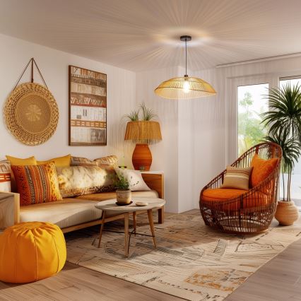 Universaali KERIA-lamppuvarjostin, halkaisija 70 cm, ruskea