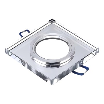 Upotettava alasvalaisin 1xGU10/MR16/10W/230V 9x9 cm kiiltävä kromi