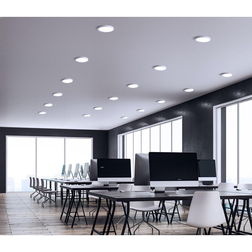 Upotettava LED-kattovalaisin ALGINE 2-in-1 LED/12W/230V 4000K valkoinen