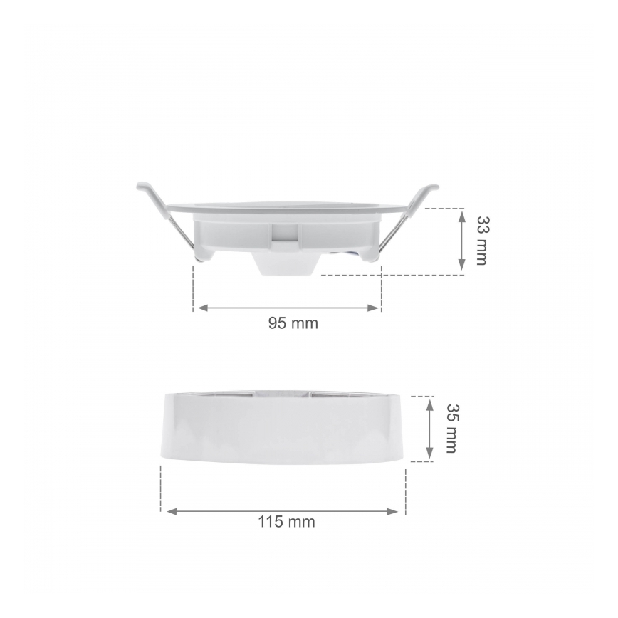 Upotettava LED-kattovalaisin ALGINE 2-in-1 LED/6W/230V 4000K valkoinen