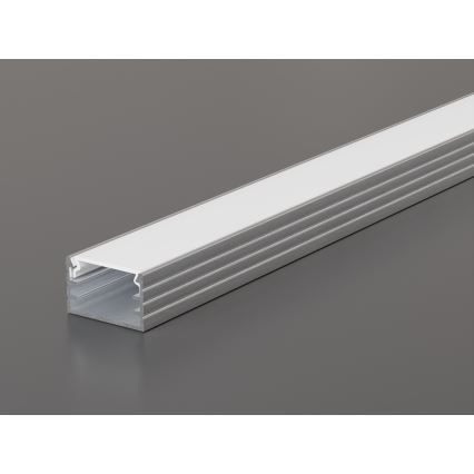 Upotettava LED-profiili 1 m, hopea/valkoinen