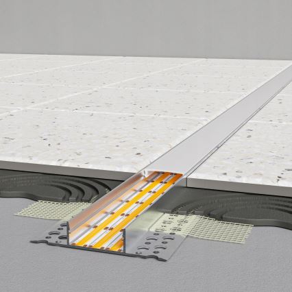 Upotettava profiili LED-nauhoille 1 m, hopea/valkoinen