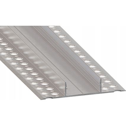 Upotettava profiili LED-nauhoille 1 m, hopea/valkoinen