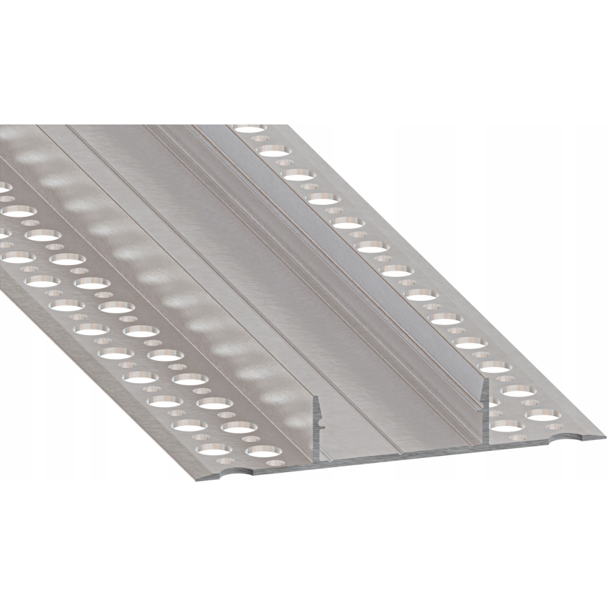 Upotettava profiili LED-nauhoille 1 m, hopea/valkoinen
