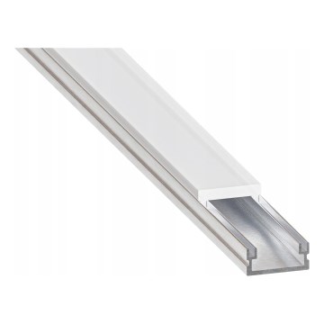 Upotettava profiili LED-nauhoille 1 m hopea/valkoinen