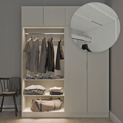 Upotettava profiili LED-nauhoille 1 m hopea/valkoinen
