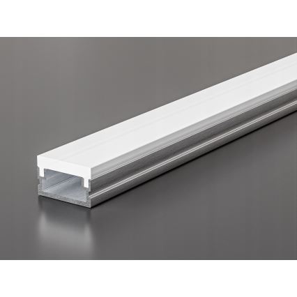 Upotettava profiili LED-nauhoille 1 m hopea/valkoinen