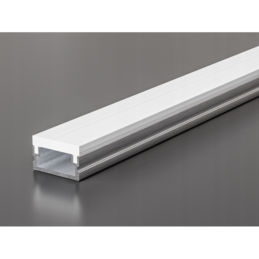 Upotettava profiili LED-nauhoille 1 m hopea/valkoinen