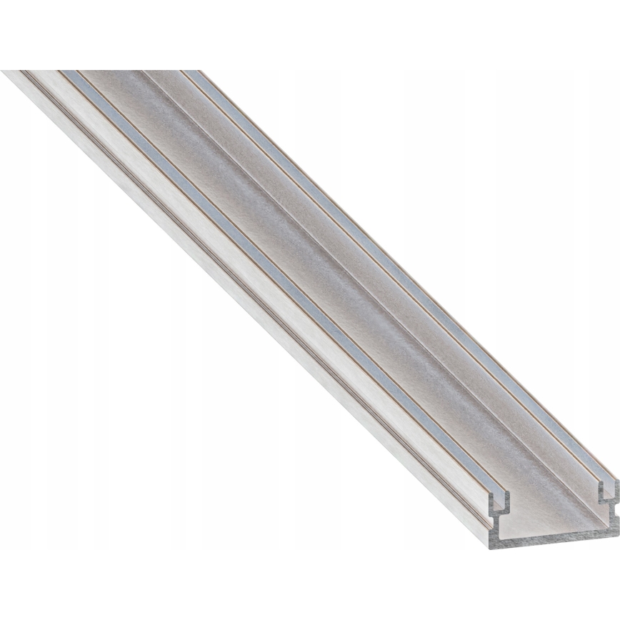Upotettava profiili LED-nauhoille 1 m hopea/valkoinen