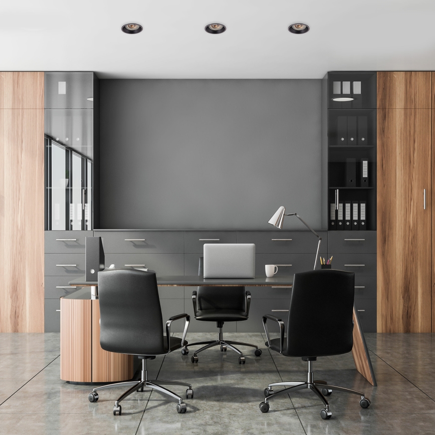 Upotettava valo EYE 1xGU10/25W/230V pyöreä musta