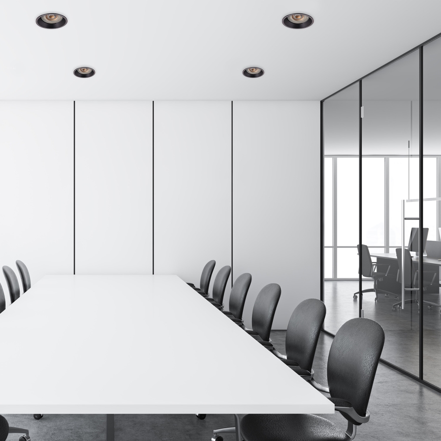 Upotettava valo EYE 1xGU10/25W/230V pyöreä musta