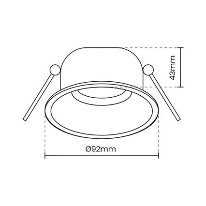 Upotettava valo EYE 1xGU10/25W/230V pyöreä musta