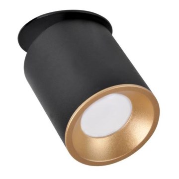 Upotettu kohdevalo HARON 1xGU10/10W/230V musta/kulta