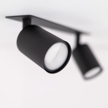 Upotettu kohdevalo NEX 2xGU10/10W/230V musta