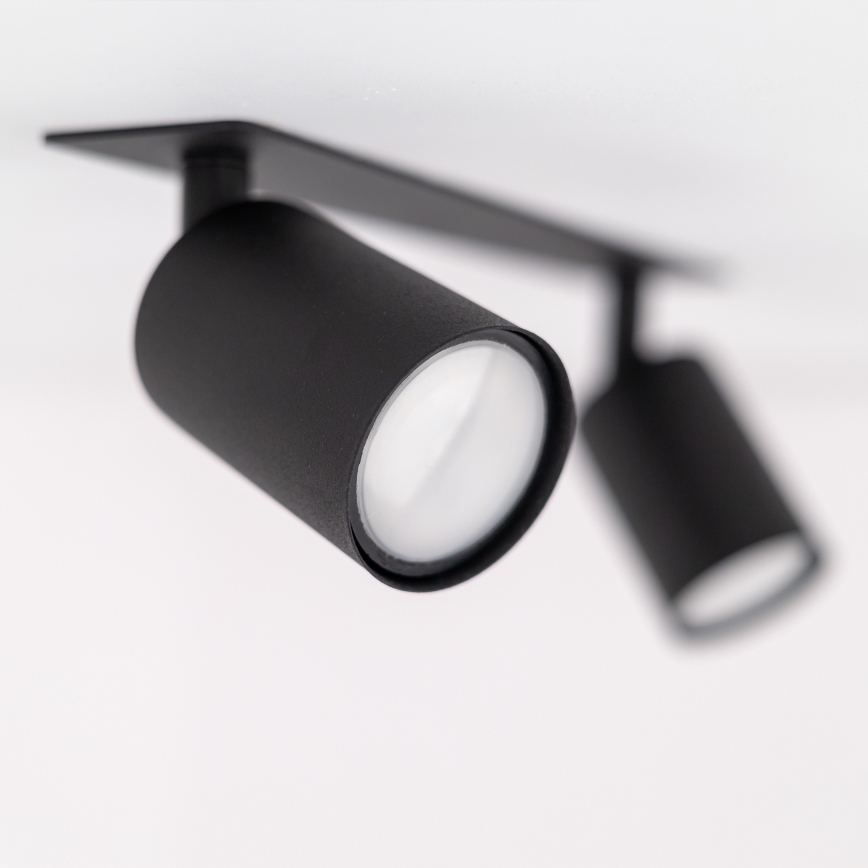 Upotettu kohdevalo NEX 2xGU10/10W/230V musta