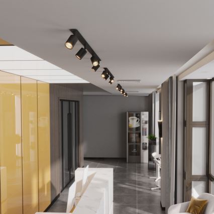 Upotettu kohdevalo NEX 4xGU10/10W/230V musta