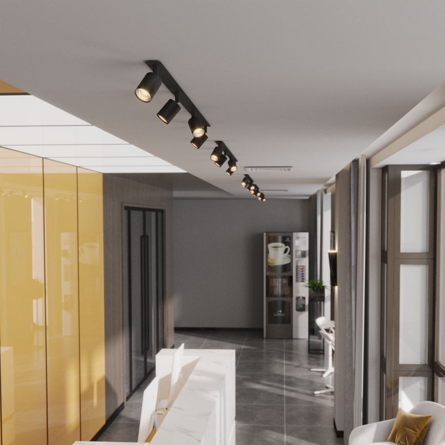 Upotettu kohdevalo NEX 4xGU10/10W/230V musta