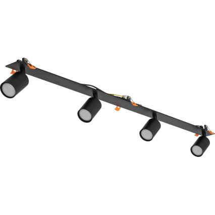 Upotettu kohdevalo NEX 4xGU10/10W/230V musta