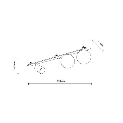 Upotettu kohdevalo VOX 2xG9/8W/230V + 1xGU10/10W musta