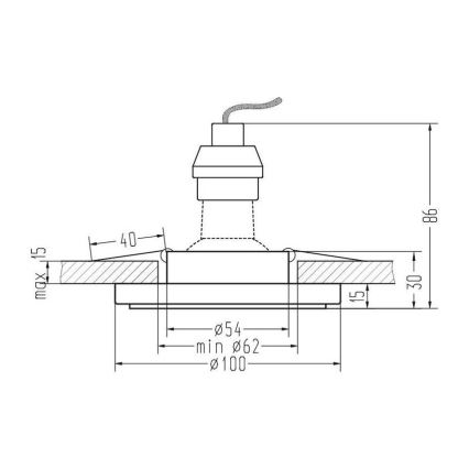 Upotettu valo EYE 1xGU10/35W/230V