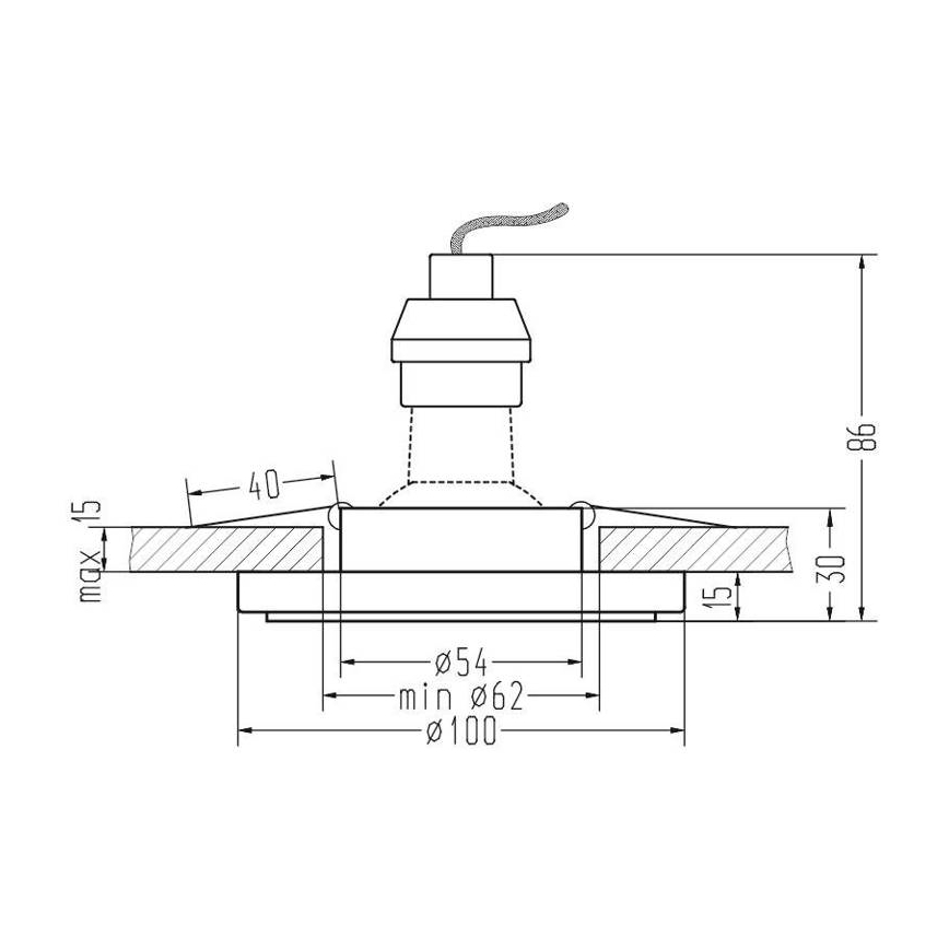 Upotettu valo EYE 1xGU10/35W/230V