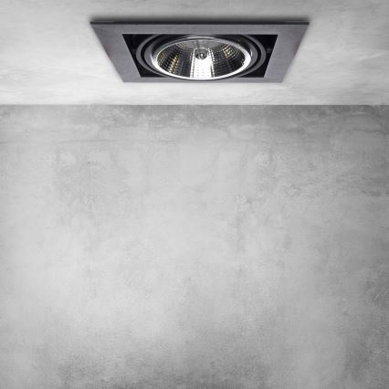 Upotettu valo PLAZA AR111 1xGU10/12W/230V musta