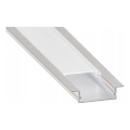 Uppoasennettava LED-nauhaprofili 1 m hopea/valkoinen