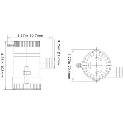 Uppopumppu veneeseen 24V 47l/min