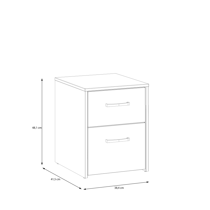 URO yöpöytä artisan-tammi/valkoinen