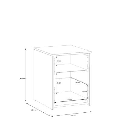 URO yöpöytä artisan-tammi/valkoinen