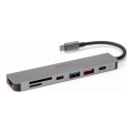 USB hub 7in1 Virranjakaja 100W HDMI 4K