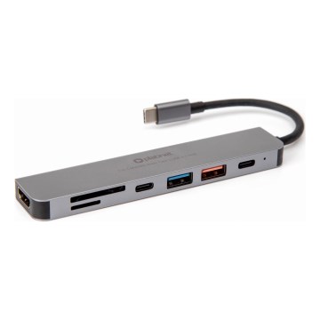 USB hub 7in1 Virranjakaja 100W HDMI 4K