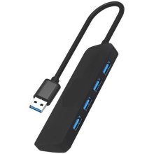 USB-jakaja 4xUSB-A 3.0 musta