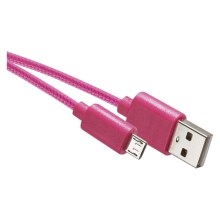 USB-kaapeli USB 2.0 A -liitin / USB B -mikroliitin vaaleanpunainen