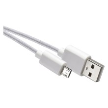 USB-kaapeli USB 2.0 A -liitin / USB B -mikroliitin valkoinen