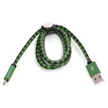 USB-kaapeli USB A / Micro USB -liitin 1m vihreä