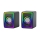 USB Kaiuttimet kanssa RGB taustavalo 2x3W/5V musta