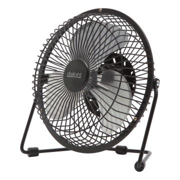 USB-pöytätuuletin 1,75W/5V, halkaisija 18 cm, musta